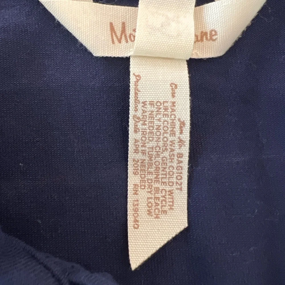 Matilda Jane Puff Sleeve Collared 2 Shirts (1 White and 1 Navy) Size 6